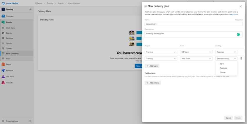 Manage Delivery Plans With Azure DevOps